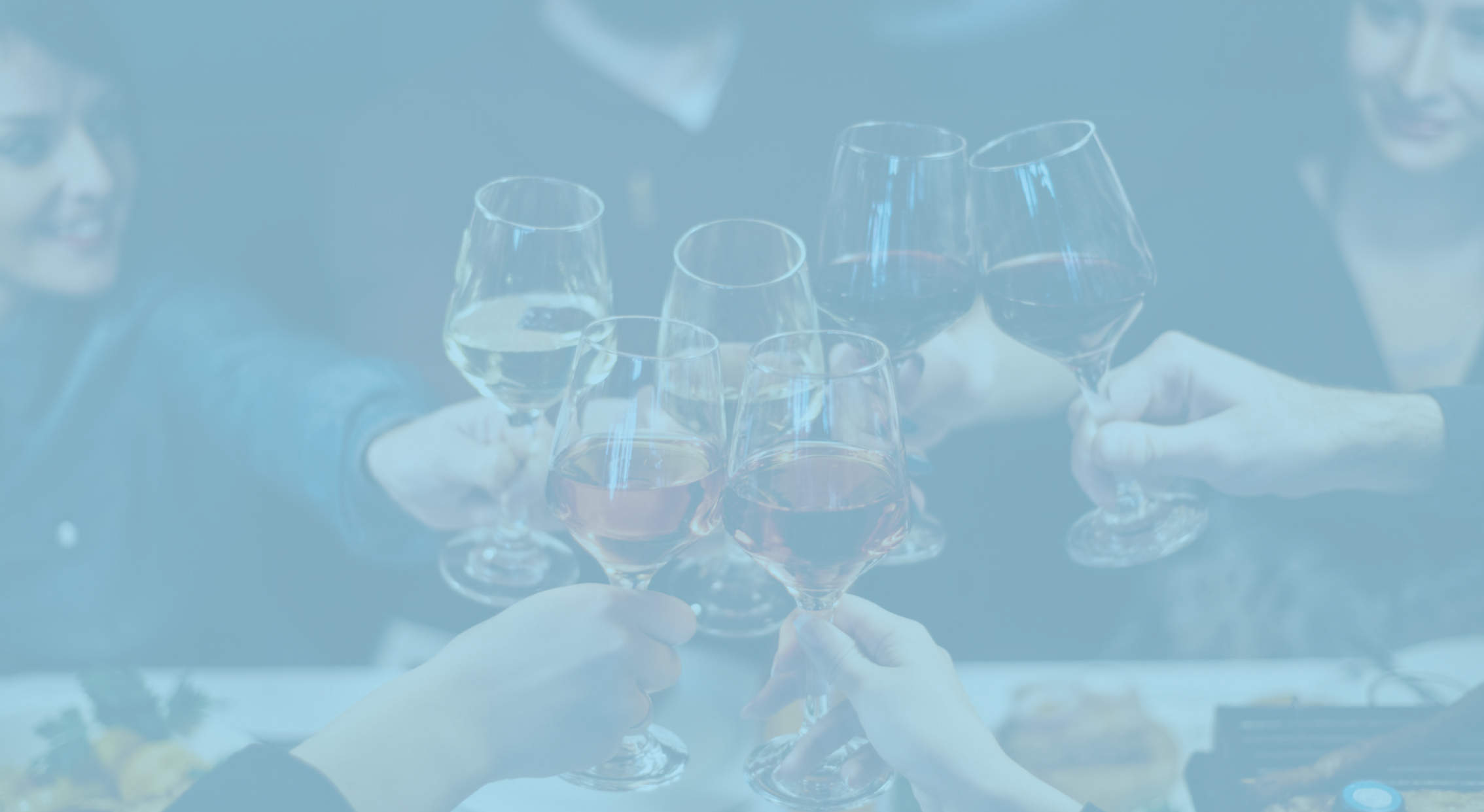 Duke's atmosphere, friends raising glasses