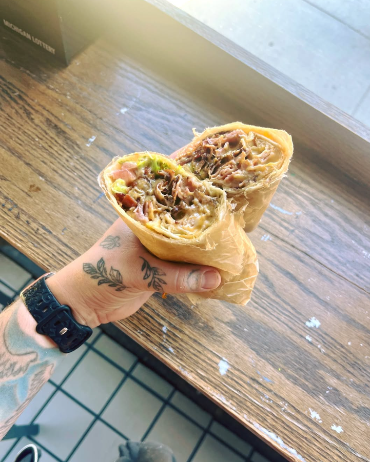 Hand-held wrap at Duke's